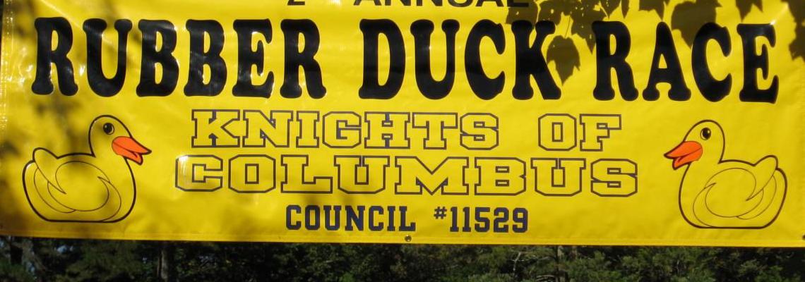 KofC Annual Rubber Duck Race banner